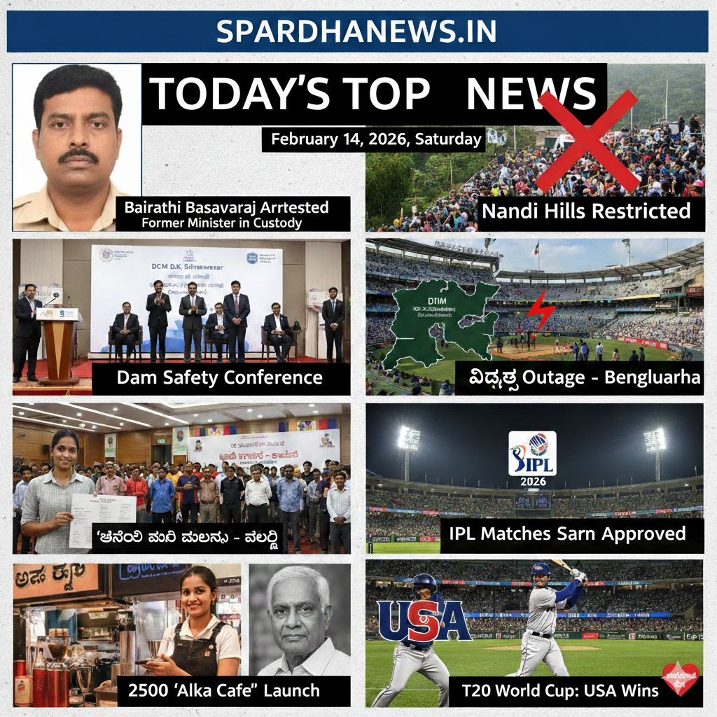 ಶನಿವಾರದ ಪ್ರಮುಖ ಸುದ್ದಿಗಳು