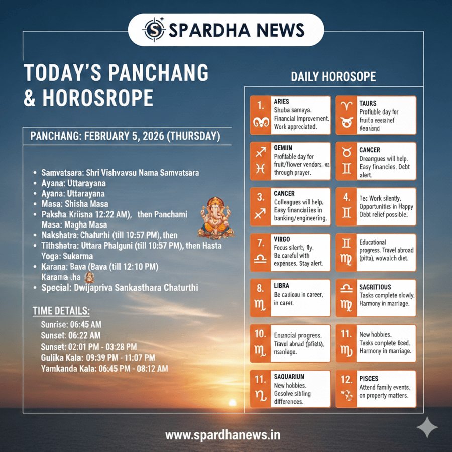 ಇಂದಿನ ರಾಶಿ ಭವಿಷ್ಯ & ಪಂಚಾಂಗ