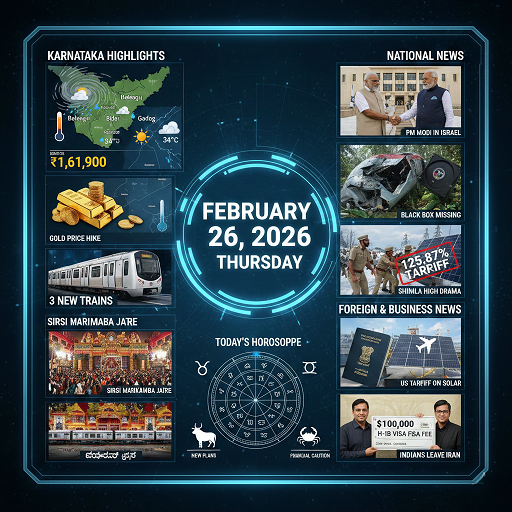 ಗುರುವಾರದ ಪ್ರಮುಖ ಸುದ್ದಿಗಳು