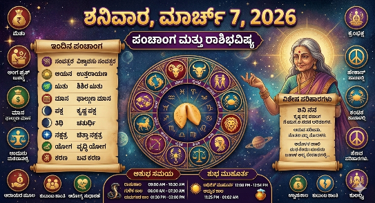 7, 2026 ರ ಪಂಚಾಂಗ ಮತ್ತು ರಾಶಿಭವಿಷ್ಯದ ವಿವರಗಳು